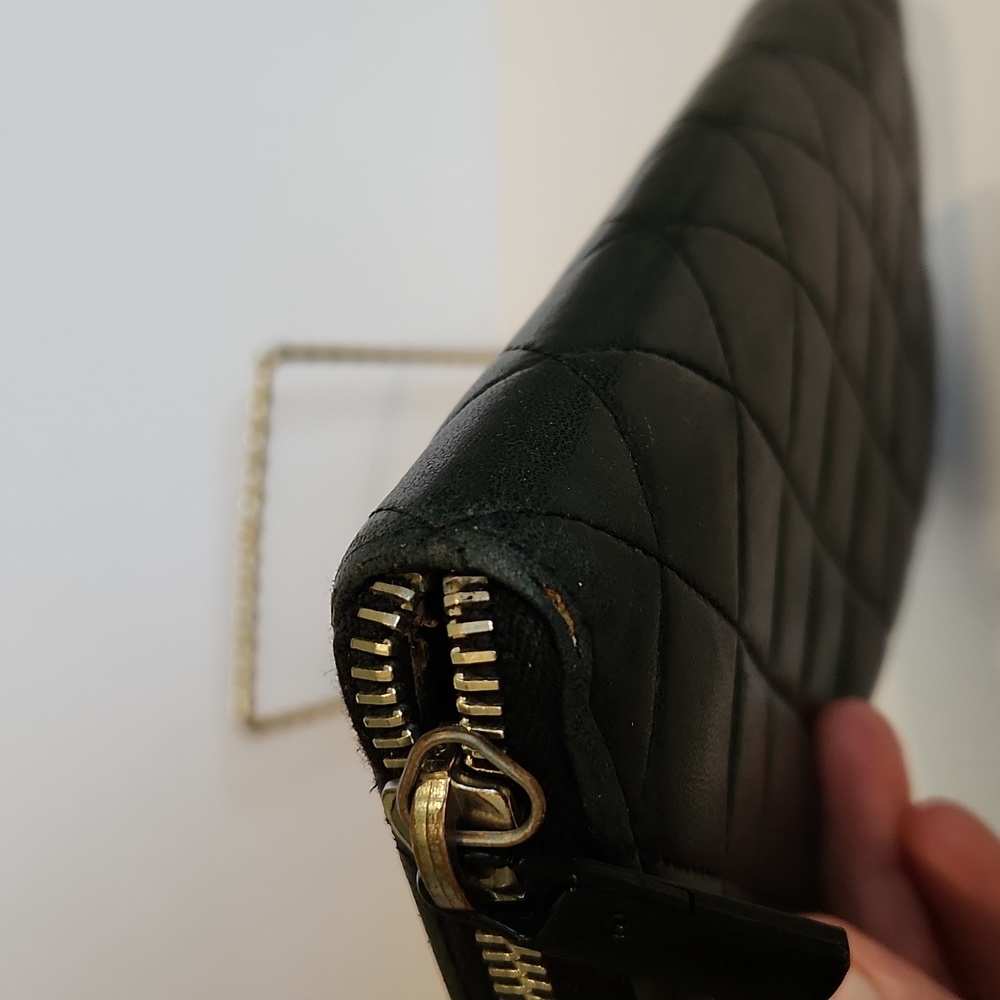 Chanel Lambskin Quilted Zip Long Wallet - Picture 8 of 13